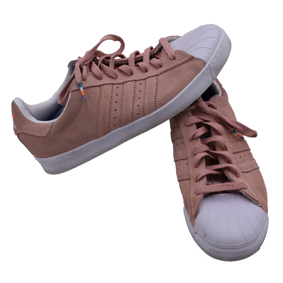 Adidas Superstar Vulc Adv CG4839 Pink Suede Lowtop Skateboarding Sneakers Mens 9 - Picture 1 of 7